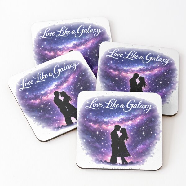 Item preview, Love Like a Galaxy Romantic Couple Silhouette Galaxy Love Aesthetic T-Shirt Design designed and sold by Graphic Therapist.