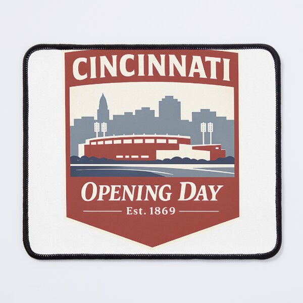 Item preview, Cincinnati Opening Day Retro Emblem designed and sold by postmarkpaw.
