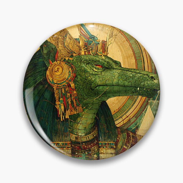 Item preview, Sobek de los Dientes Puntiagudos | Arte mural del dios cocodrilo egipcio designed and sold by Stoneflower-Art.