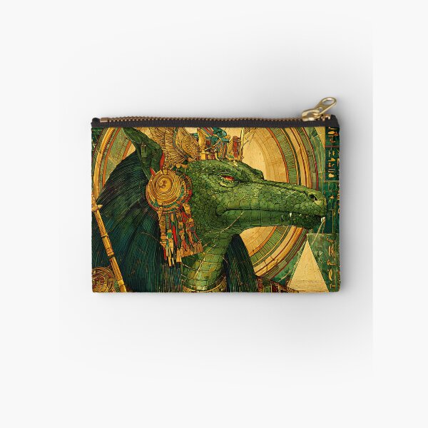Artikelvorschau, Sobek mit den spitzen Zähnen | Ägyptischer Krokodilgott als Wandbild entworfen und verkauft von Stoneflower-Art.