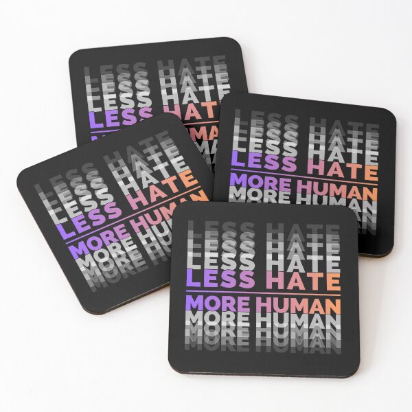 Item preview, Less Hate More Human – Modern Gradient Echo Typography designed and sold by JB-designstudio.