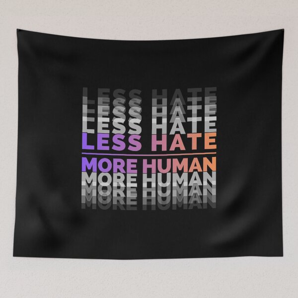 Item preview, Less Hate More Human – Modern Gradient Echo Typography designed and sold by JB-designstudio.