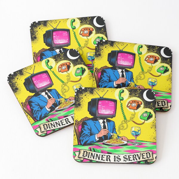 Item preview, TV Head Dinner - Surreal Pop Art Humor designed and sold by PictorialWhimsy.