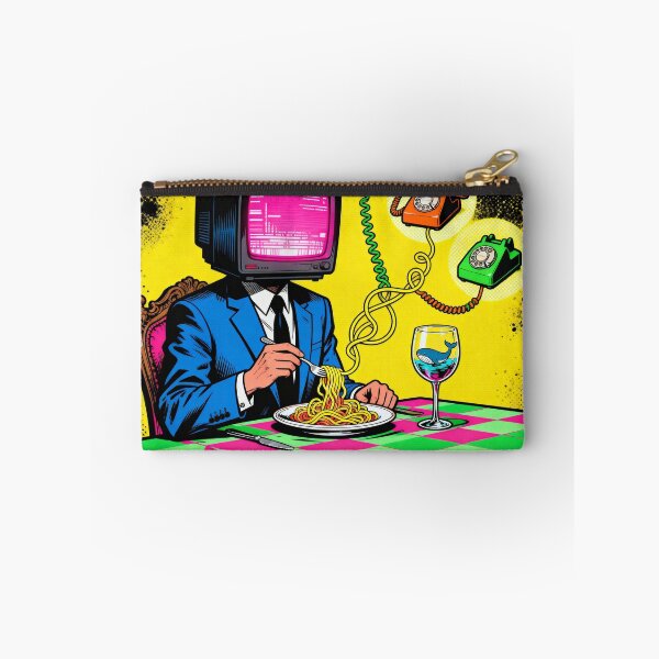Item preview, TV Head Dinner - Surreal Pop Art Humor designed and sold by PictorialWhimsy.