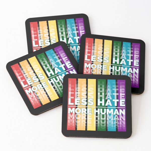 Item preview, Less Hate More Human – LGBTQ Pride Rainbow Flag Social Justice designed and sold by JB-designstudio.