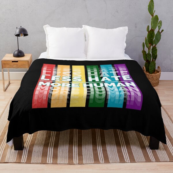 Item preview, Less Hate More Human – LGBTQ Pride Rainbow Flag Social Justice designed and sold by JB-designstudio.