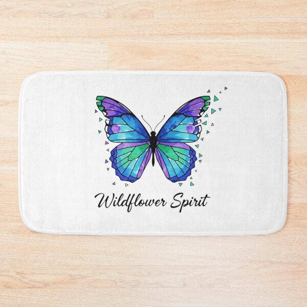 Item preview, "Modern Deconstructed Butterfly: Geometric Patchwork in Cool Tones with Script Typography" designed and sold by Blue Bird  Designs.