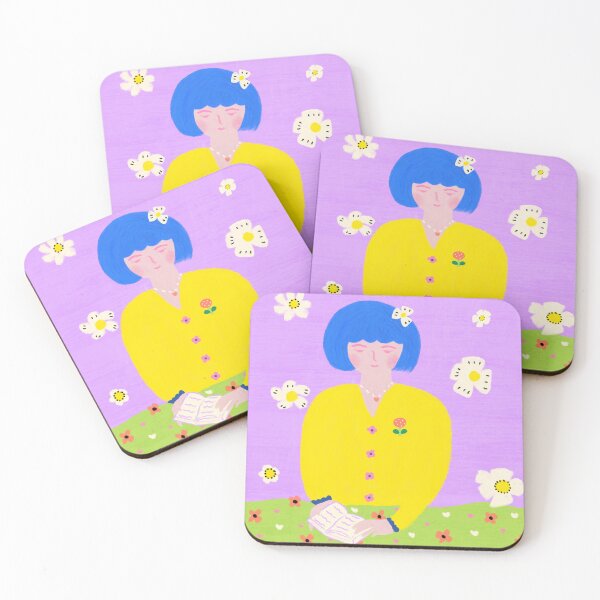 Item preview, Woman reading in the garden designed and sold by XiangSlowLife.