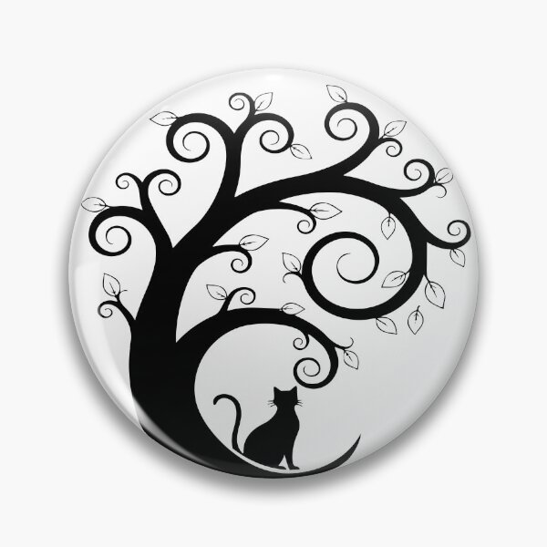 Item preview, Whisperwood Cat — Curly Branch Silhouette designed and sold by zamew.