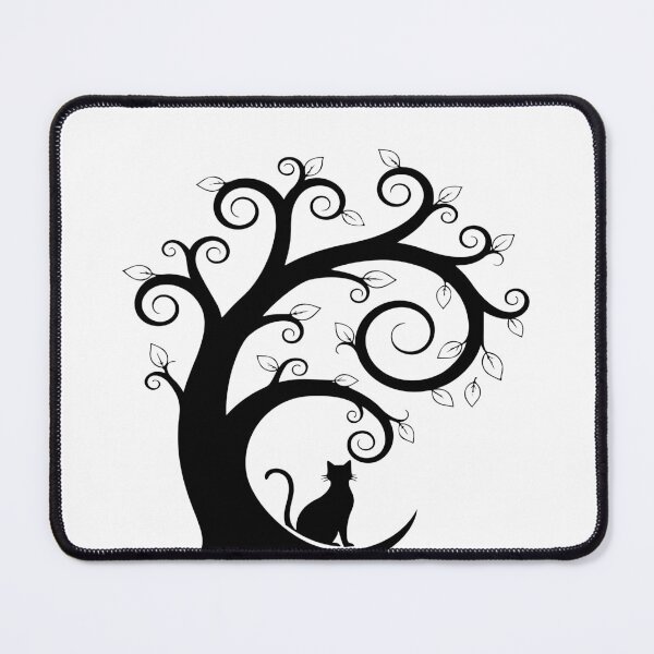 Item preview, Whisperwood Cat — Curly Branch Silhouette designed and sold by zamew.