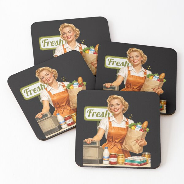 Item preview, Vintage Pin-Up Shopkeeper – Retro Grocery Store Woman 1950s Style designed and sold by Bea May Bombshell Studio.