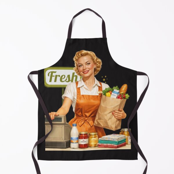 Item preview, Vintage Pin-Up Shopkeeper – Retro Grocery Store Woman 1950s Style designed and sold by Bea May Bombshell Studio.