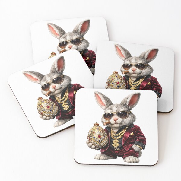 Item preview, Gangster Easter Bunny with Jeweled Egg designed and sold by newvisionart191.