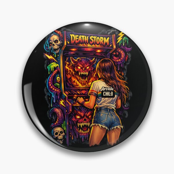 Item preview, Death Storm Arcade – Retro Horror Demon Arcade  designed and sold by SidTastic .