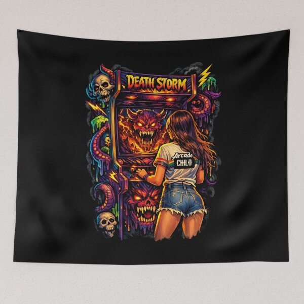 Item preview, Death Storm Arcade – Retro Horror Demon Arcade  designed and sold by SidTastic .