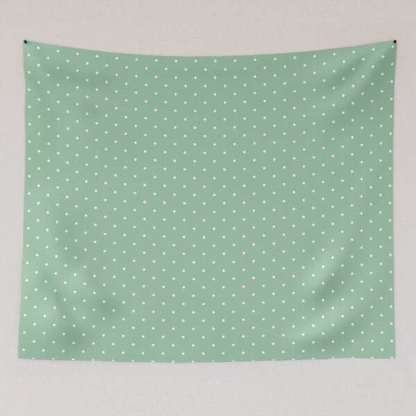 Aperçu de l'œuvre Motif à pois menthe et blanc créée et vendue par RishabhArts1.