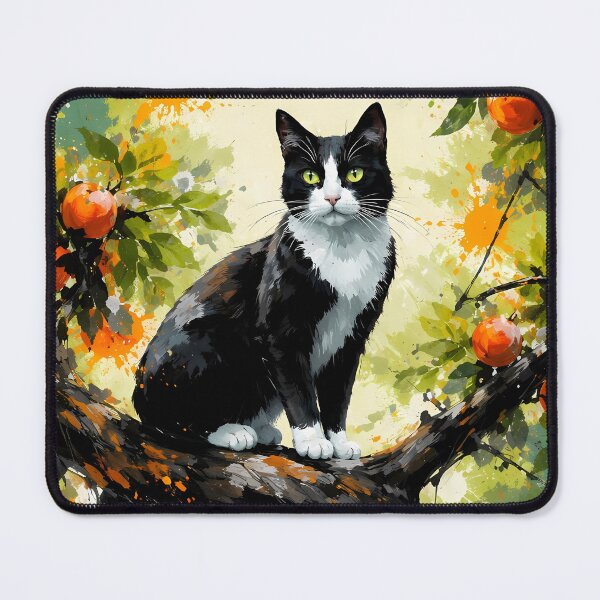 Item preview, Cat Perched in Fruit Tree designed and sold by cuprum.