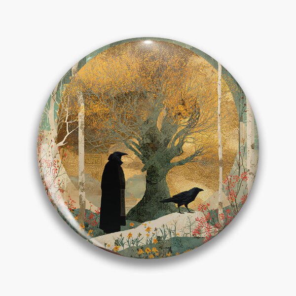 Item preview, Ravens of the New Spring | Mythic Seasonal Wall Art designed and sold by Stoneflower-Art.
