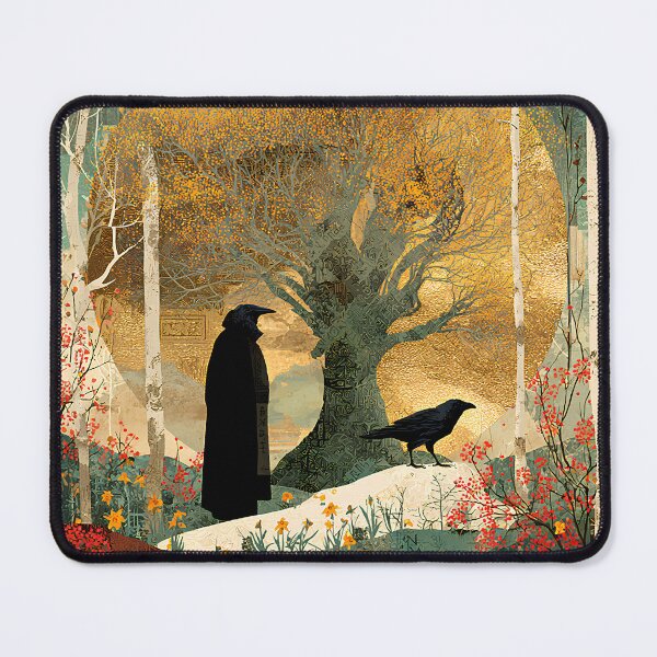 Item preview, Ravens of the New Spring | Mythic Seasonal Wall Art designed and sold by Stoneflower-Art.