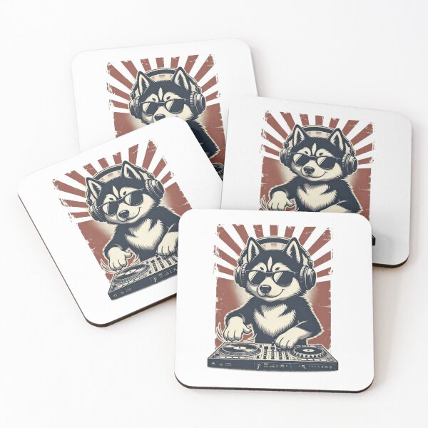 Item preview, Siberian Husky Dj Dog Music Lover designed and sold by GrumpySableye.