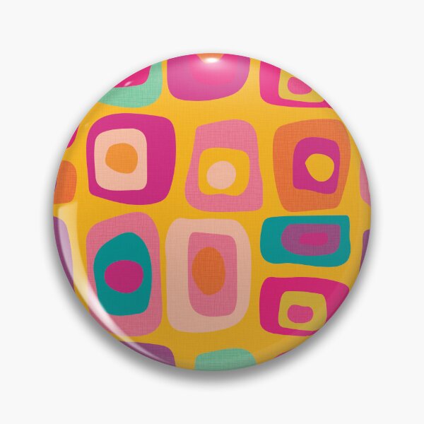 Item preview, Retro Mod Funky Rectangles | Textured |Stacked Shapes |Sunshine Yellow | Retro Rainbow designed and sold by Annette Chabidon Studio.