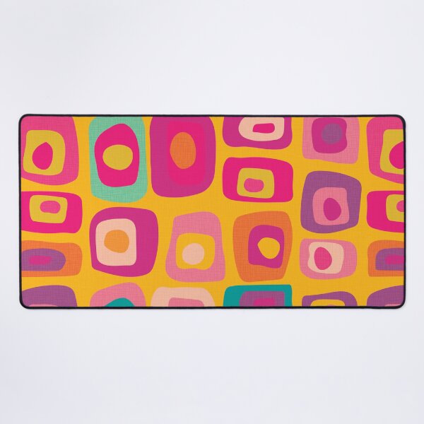 Item preview, Retro Mod Funky Rectangles | Textured |Stacked Shapes |Sunshine Yellow | Retro Rainbow designed and sold by Annette Chabidon Studio.