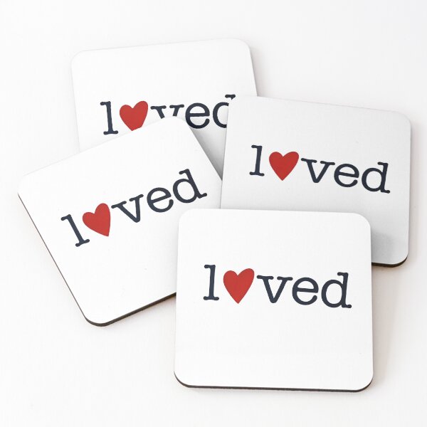 Item preview, Loved Typography Red Heart designed and sold by Aesthetic Art.