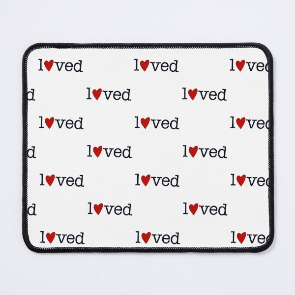 Item preview, Loved Typography Red Heart designed and sold by Aesthetic Art.