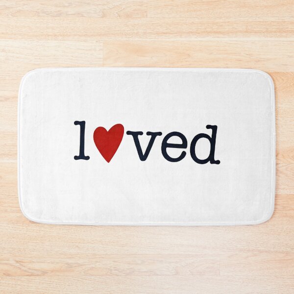 Item preview, Loved Typography Red Heart designed and sold by Aesthetic Art.