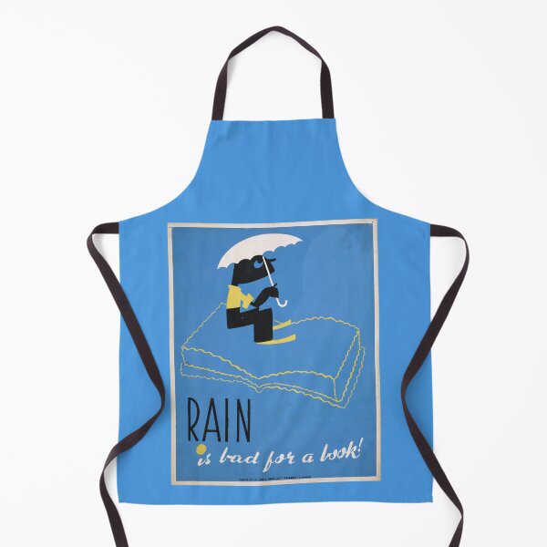 Item preview, Vintage WPA Poster | Rain is Bad for a Book | Minimalist Art | 1930s Chicago Illustration | Library Care & Book Protection designed and sold by artofuniverse.