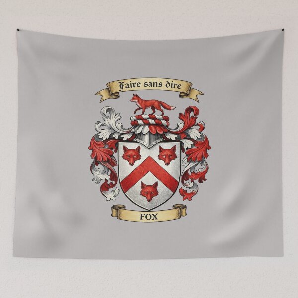 Item preview, The Fox Family Coat of Arms designed and sold by BagTown Clans.