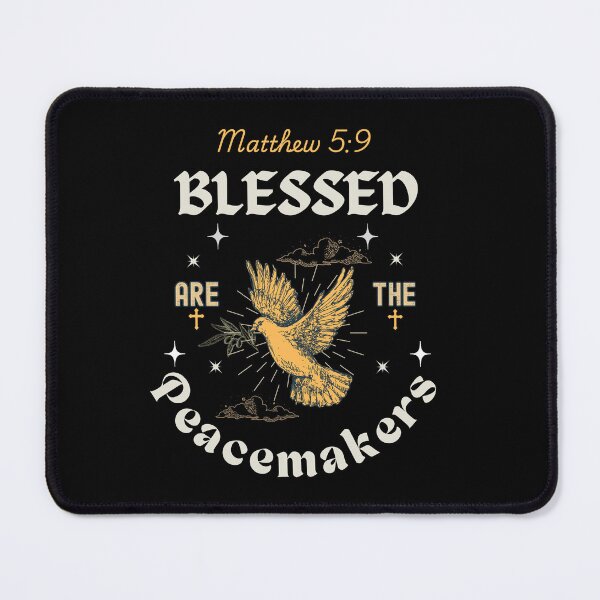 Item preview, New Version! "Blessed are the peacemakers" Matthew 5:9 Scripture designed and sold by Holy Coast Threads (Formerly ChristianFlower).