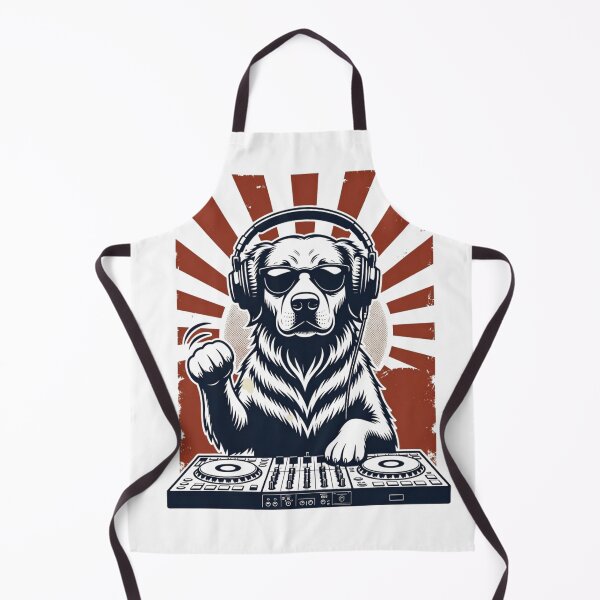 Item preview, DJ Dog Music Lover Golden Retriever Disc Jockey designed and sold by GrumpySableye.