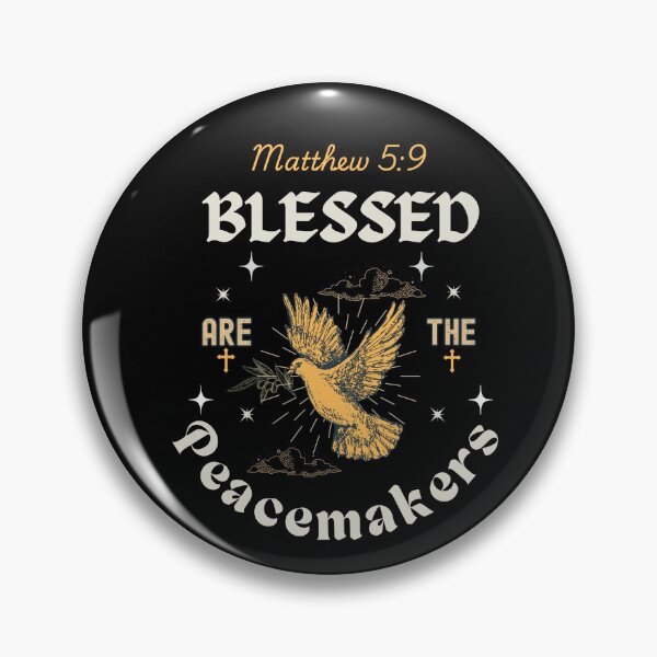 Item preview, Sticker of "Blessed are the peacemakers" Matthew 5:9 Scripture designed and sold by Holy Coast Threads (Formerly ChristianFlower).