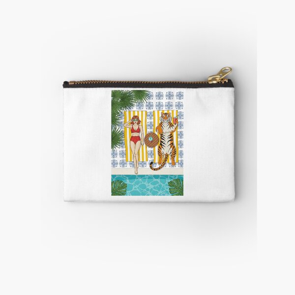 Item preview, Tropical Sunbather and Tiger Mediterranean Tile designed and sold by TeeARTHY.