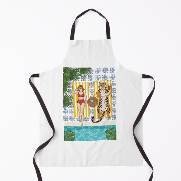 Item preview, Tropical Sunbather and Tiger Mediterranean Tile designed and sold by TeeARTHY.