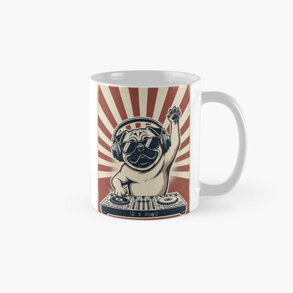 Item preview, Pug DJ Dog Music Lover Party Animal designed and sold by GrumpySableye.