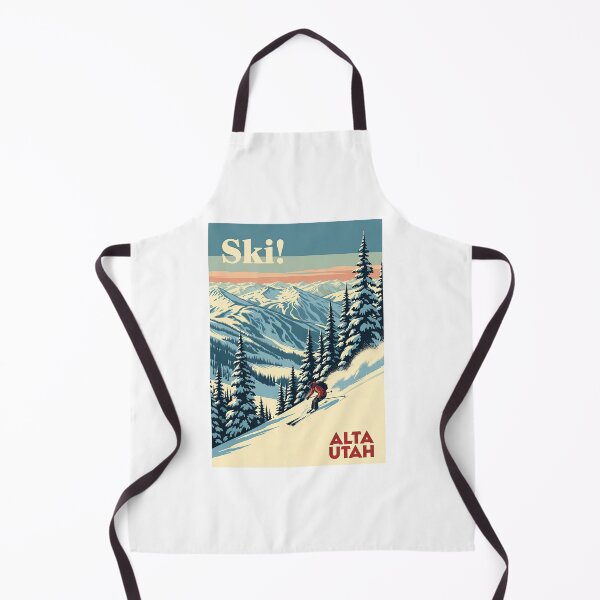 Item preview, Ski Alta Utah Vintage Mountain Landscape Poster designed and sold by TeeARTHY.