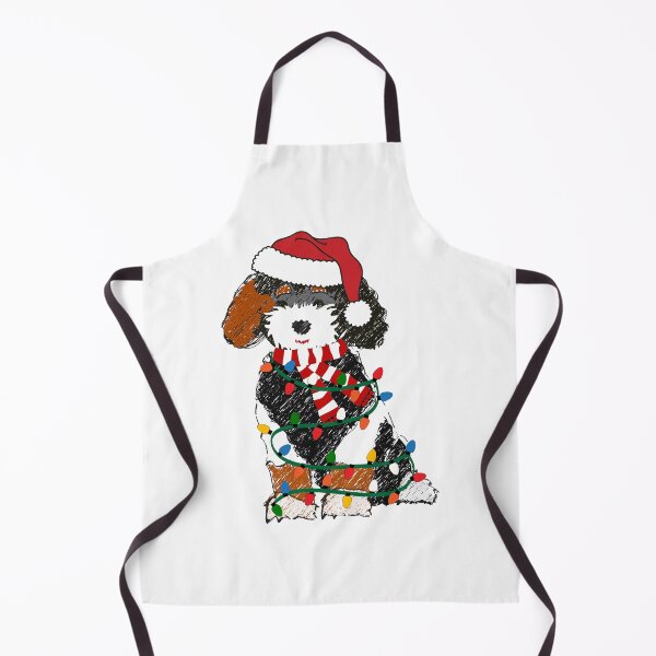 Item preview, Cute Bernedoodle Wrapped In Christmas Lights designed and sold by emrdesigns.