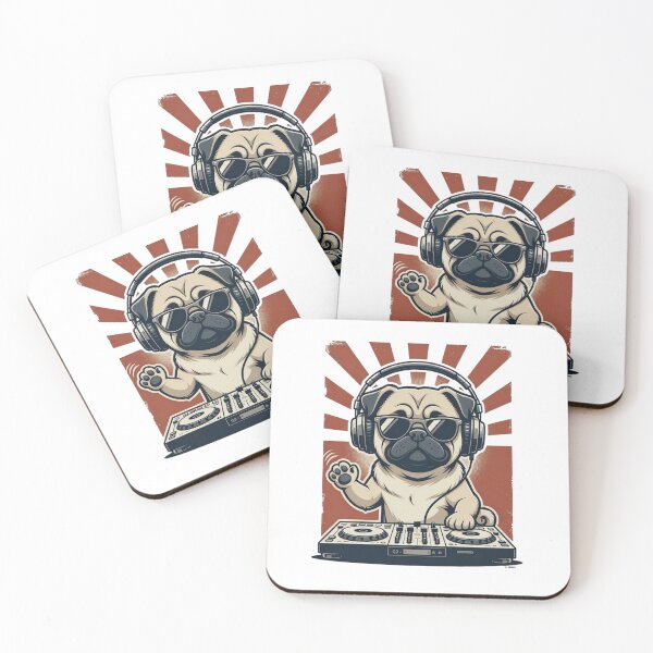 Item preview, Pug DJ Dog Music Lover Disc Jockey designed and sold by GrumpySableye.