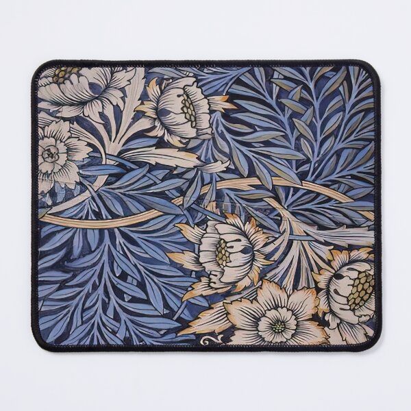 Item preview, DESIGN FOR TULIP AND WILLOW INDIGO DISCHARGE WOOD BLOCK PRINTED FABRIC 1873 By William Morris designed and sold by erinkavanagh.