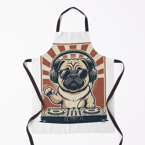 Item preview, Pug DJ Headphones Sunglasses Music Lover designed and sold by GrumpySableye.