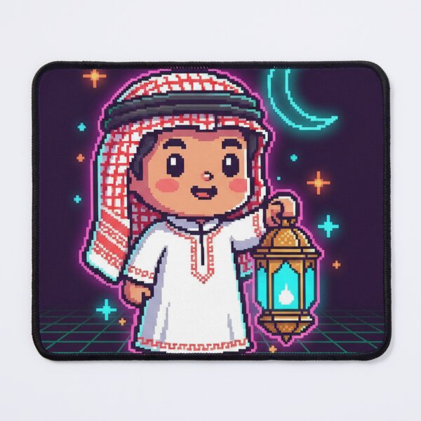 Item preview, Cute Pixel Art Ramadan Boy - Neon Lantern designed and sold by RonyMady.