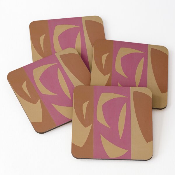 Item preview, Triptyque ocre-violet-rouge By Fernand Leduc designed and sold by erinkavanagh.