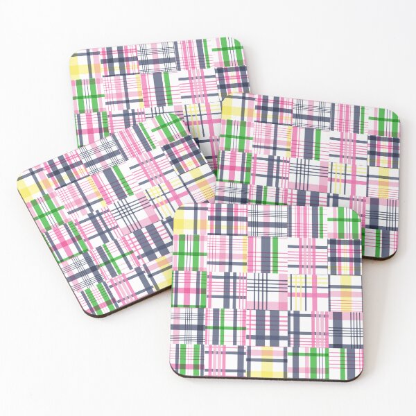 Item preview, Preppy Pink Patchwork Madras designed and sold by emrdesigns.