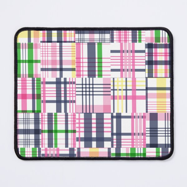 Item preview, Preppy Pink Patchwork Madras designed and sold by emrdesigns.