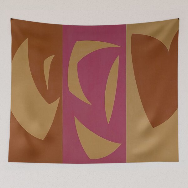 Item preview, Triptyque ocre-violet-rouge By Fernand Leduc designed and sold by erinkavanagh.