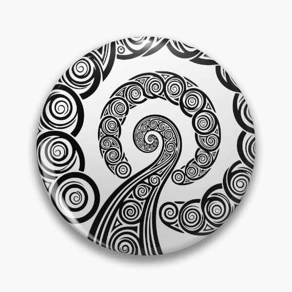 Item preview, Spiral Crown Tree — Blackwork Rune Emblem designed and sold by zamew.
