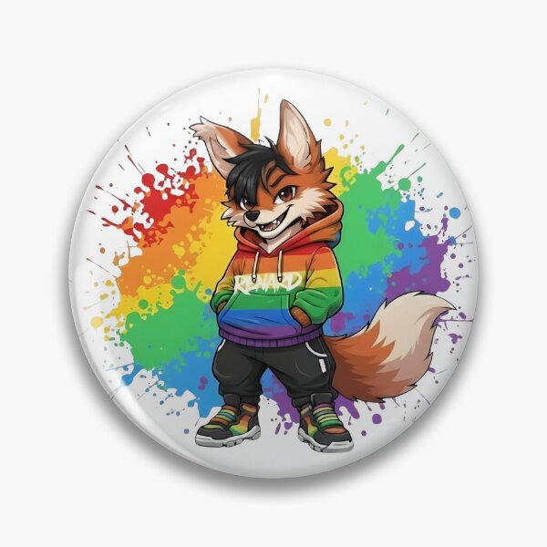 Item preview, Renard Rainbow Graffiti Fox Illustration designed and sold by EchoPrint Co..