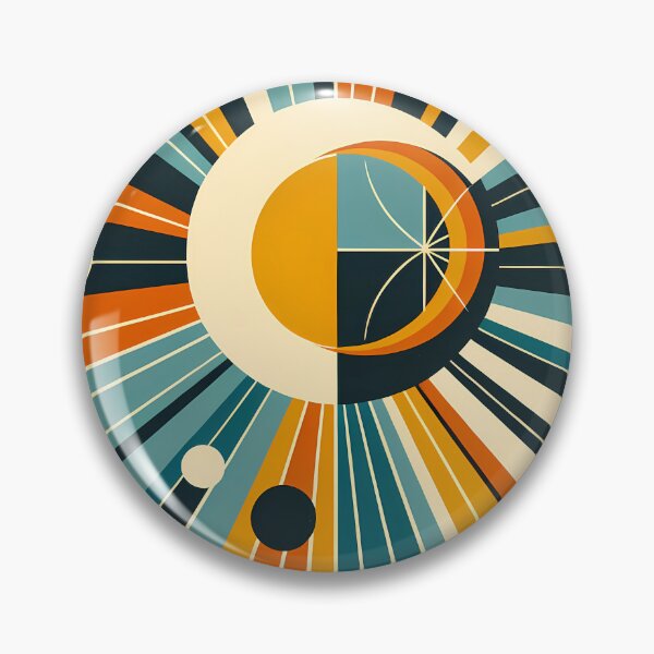 Item preview, Geometric Sun and Moon Rays Retro Space Design designed and sold by InkSmithery.